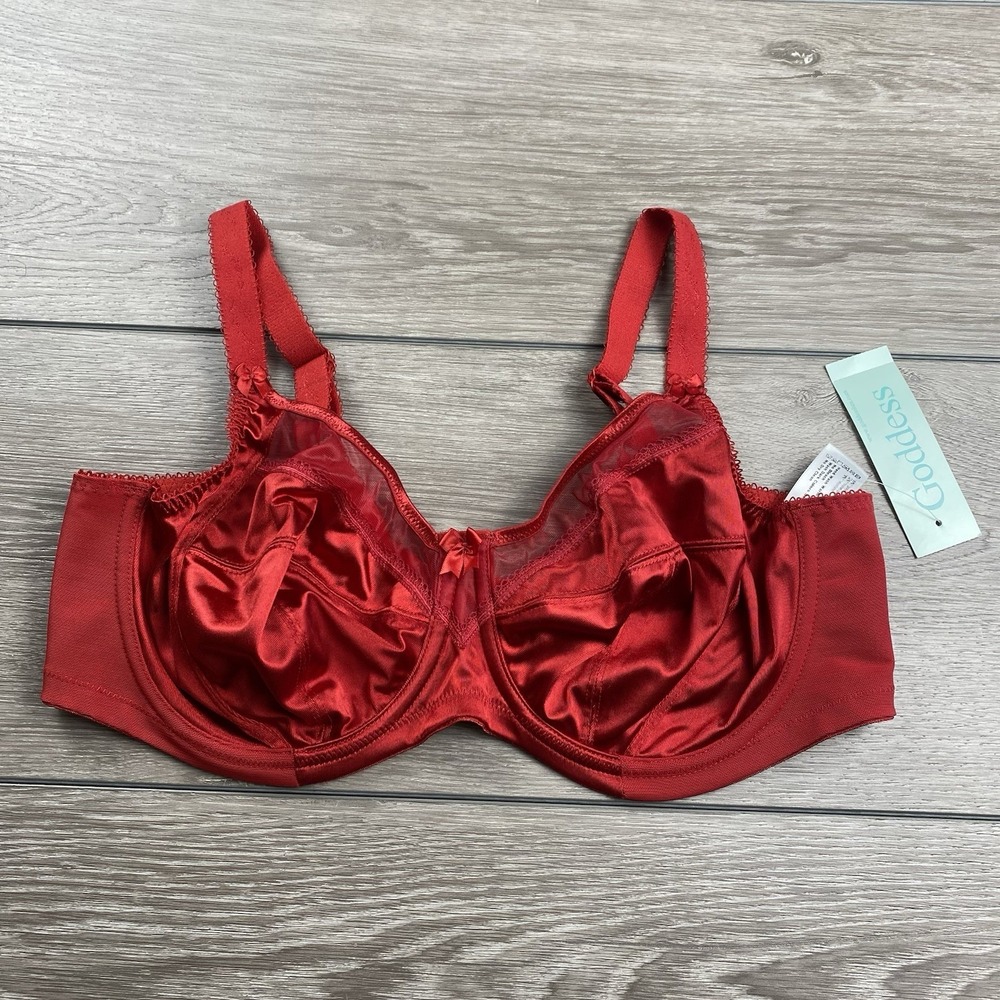 Goddess Women's Wired Bra Red 38DD New